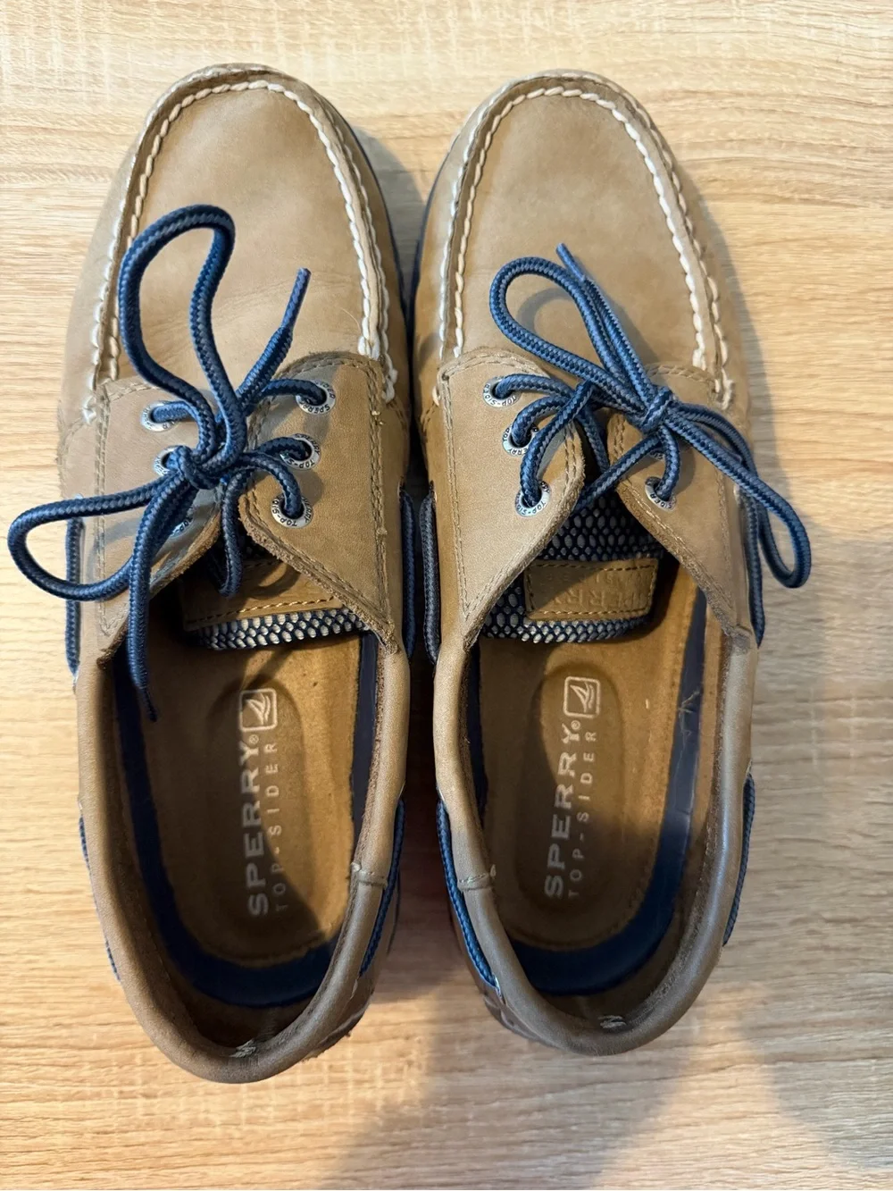 Men's Sperry Top-Sider Casual Boat Shoes Brown Navy size 9